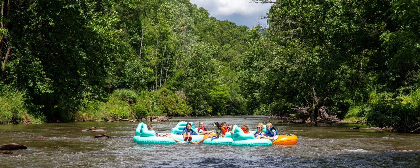 Tube the North Toe River Springmaid Mountain